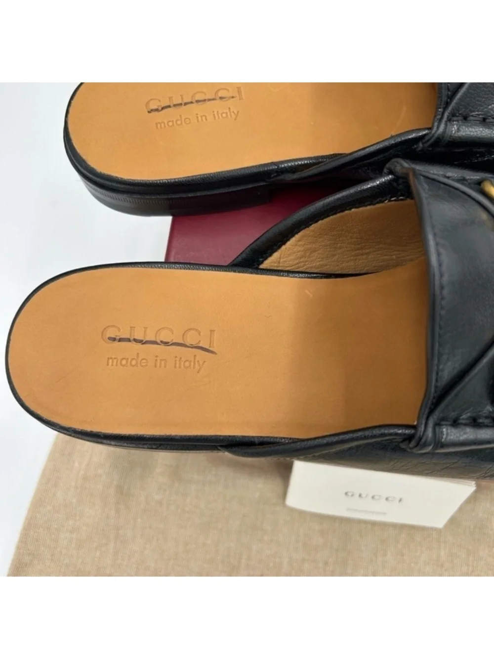 Men’s Gucci Open Horsebit Roos Backless Loafers. Size 8. Made in Italy.
